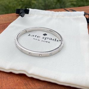 Kate Spade New York Stone Hinged Bangle silver